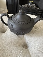 WEDGWOOD ENGLISH BLACK BASALT SMALL TEAPOT EARLY 19TH CENTURY