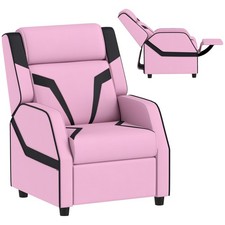 AIYAPLAY Recliner, Pink PU Leather Gaming Chair,Refurbished