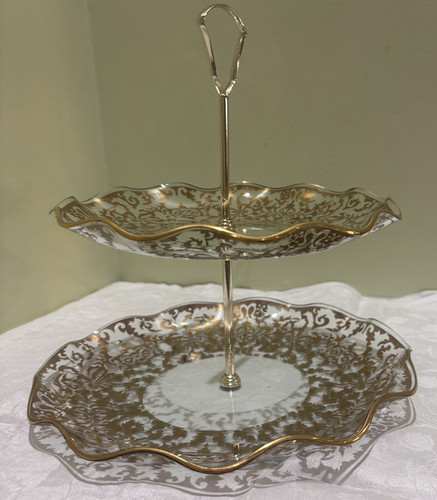 Tier clear glass cake - 2-tier,