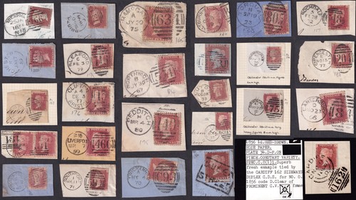 Penny reds postmarks - gb,