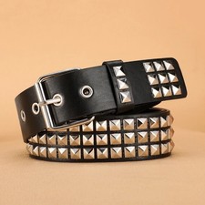 Unisex Leather Belt 3 Row