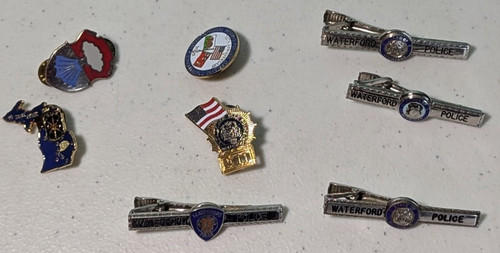 Police tie clips - police,