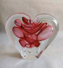 Nobile Heart Glass Paperweight 'Passion' Pomegranate By G C Graziella Cavalli 