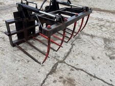 SLEWTIC 5FT WIDE MUCK / MANURE GRAB ON SKID STEER BRACKETS TRACTOR LOADER / HAND