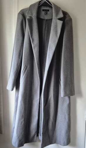New look long grey coat - look, fake