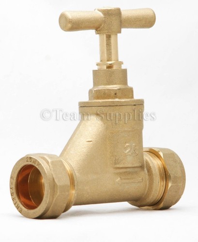 Stopcock 25mm brass - stopcock,