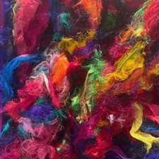 Indian Dyed Silk Sari Eyelash Strips approx 100g