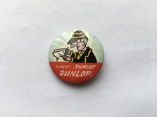 C1950s VINTAGE DUNLOP DUNLOP DUNLOP PROMOTIONAL TIN PIN BADGE