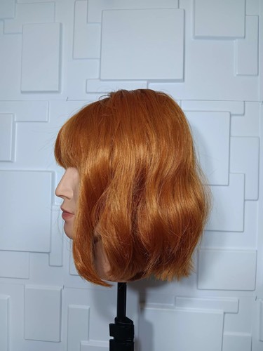 Short copper red orange bob - copper,