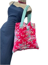 Cath Kidston  Red Cotton Velvet  FloralRare Beautiful And Clean Tote Bag