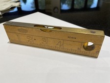 J Rabone & Sons Vintage Spirit Level, Brass / Hardwood 6in No 1372 Postans paint