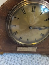 Carriage Clock 1931 With Presentation Label , Parsons Jewelers