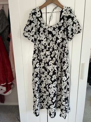 Floral black white - m&s, maxi