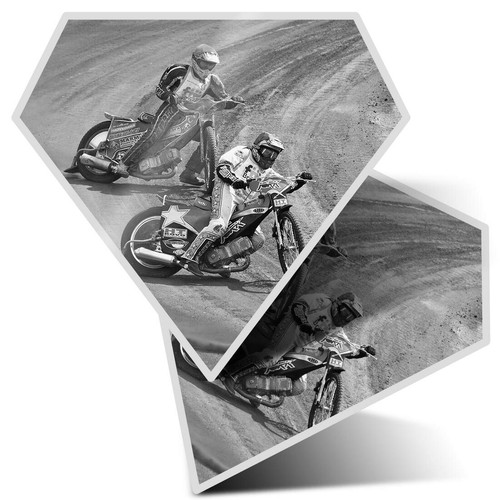 Diamond stickers 5cm - diamond, bw