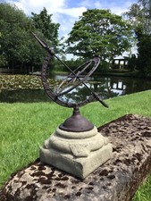 GARDEN IRON ARMILLARY SUNDIAL
