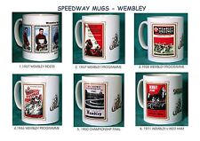 SPEEDWAY.WEMBLEY.RETRO SPEEDWAY PROGRAMME MUGS.6 DESIGNS.1937-1971.NEW.BNIB