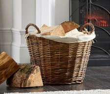Log Basket With Liner Large