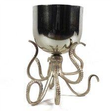 28cm Silver Metal Octopus Bowl