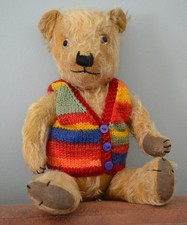 LOVELY ANTIQUE CHILTERN VINTAGE BEAR  HUGMEE CHUNKY  15" 38cm called Wyatt