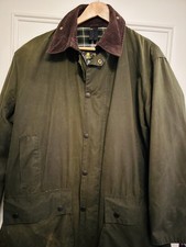 Barbour Border Wax Jacket Men's Waterproof Coat UK Size C40/102cm 