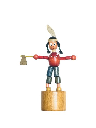 Vintage wooden push - push, puppet