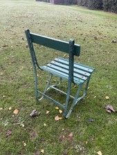 Garden Chairs Metal with Wooden Slatted Seats