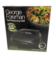 George Foreman 2-Portion Fat Reducing Grill - Compact, Black - D20 O468