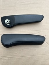 2009 FORD GALAXY MK3 06-14 FRONT DRIVER & PASSENGER BLACK LEATHER SEAT ARMREST