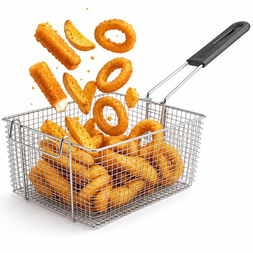 Stainless steel deep fryer - stainless,