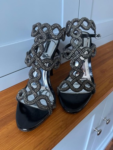 Next black diamante strappy - black,
