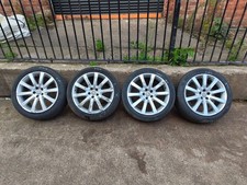 JAGUAR XF X250 SET OF 4 19" CARELIA ALLOY WHEELS WITH TYRES 6W83-1007-PA