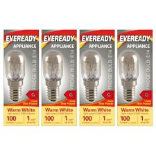 4x Eveready 15W Pygmy Bulbs SES E14 240V Screw Fridge Freezer Appliance Light
