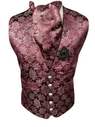 Vest gothic steampunk mauve - vest,