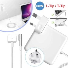 60W L-Tip & T-Tip AC Power Adapter Charger Magsafe 1&2 For MacBook Air or Pro