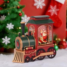 Musical led train snow globe - snow,