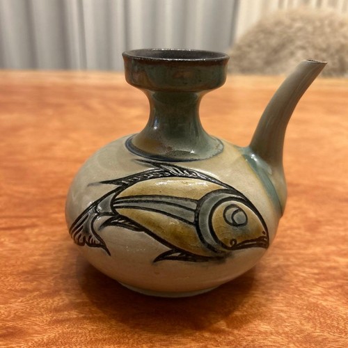Fish pattern pottery pot - ,, jiro