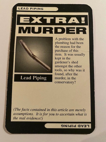 Cluedo 1996 spare replacement - cluedo, spare/replacement
