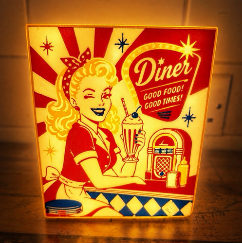 Light retro american diner - american,