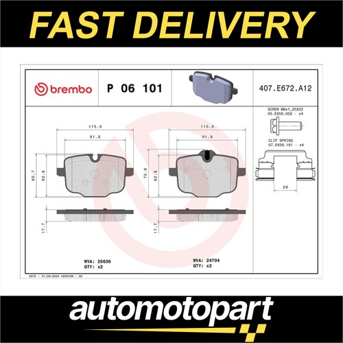 Brembo brake pads set rear - brembo,