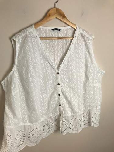 White cotton eyelet lace - cotton,