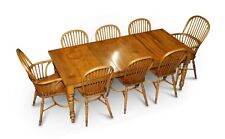 RRP £23,500 STEWART LINFORD BURR YEW & ELM DINING TABLE & 8 WINDSOR CHAIRS