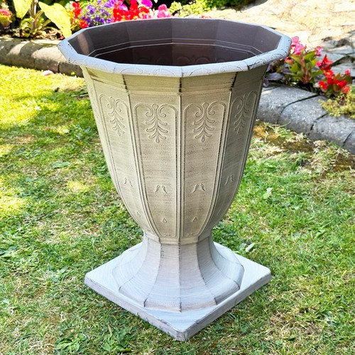 Large urn planter antique grey - large,
