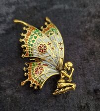 Beautiful Art Nouveau Inspired Fairy Nymph Brooch Pin Jewellery Gift 