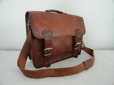 Distressed tan Leather Satchel