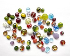 50g mixed pack of fused glass cabochon dots made with Bullseye 90coe glass