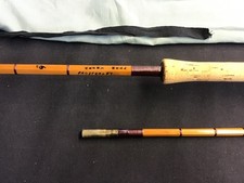 Vintage 8ft 6" split cane spinning rod in excellent condition