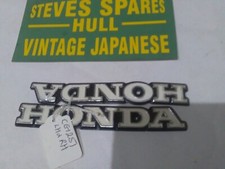 HONDA CG125K1, PETROL TANK BADGES PAIR  ,87124-398-000  ,NLA ,preowned .