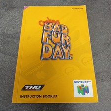 *Manual Only* Conkers Bad Fur Day Nintendo 64 N64 VGC UK Release Fast Post