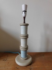 Next 17.75" high Wooden & Rope Cotton Reel/Bobbin style Lamp Base