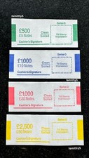 40 Mix of £5 £10 £20 £50 New Polymer GBP Bank Notes Money bands wrappers straps